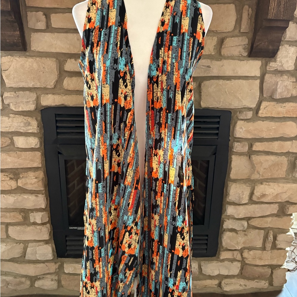 LULAROE-S Joy Aztec Vest Duster Cardigan